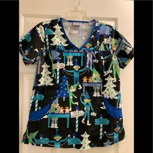 Women’s UA Christmas scrub top.